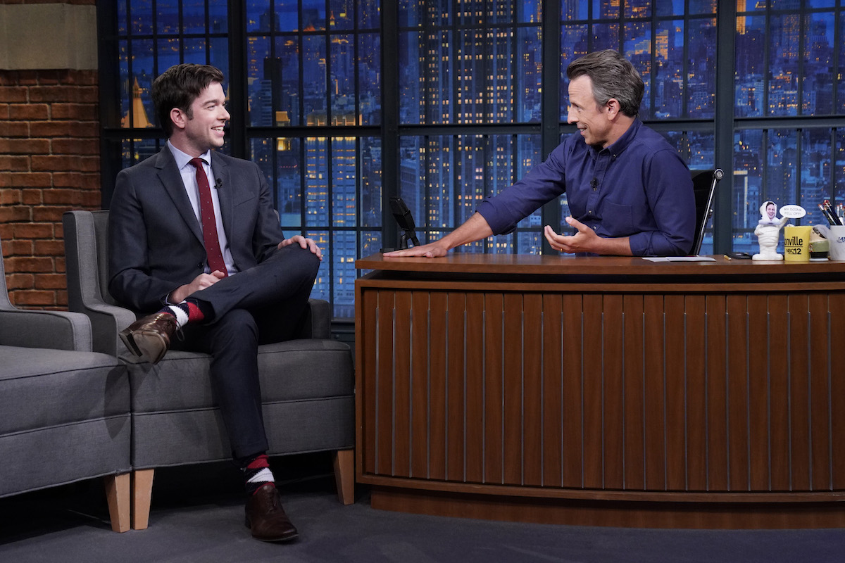 John Mulaney is interviewed by Seth Meyers on "Late Night with Seth Meyers"
