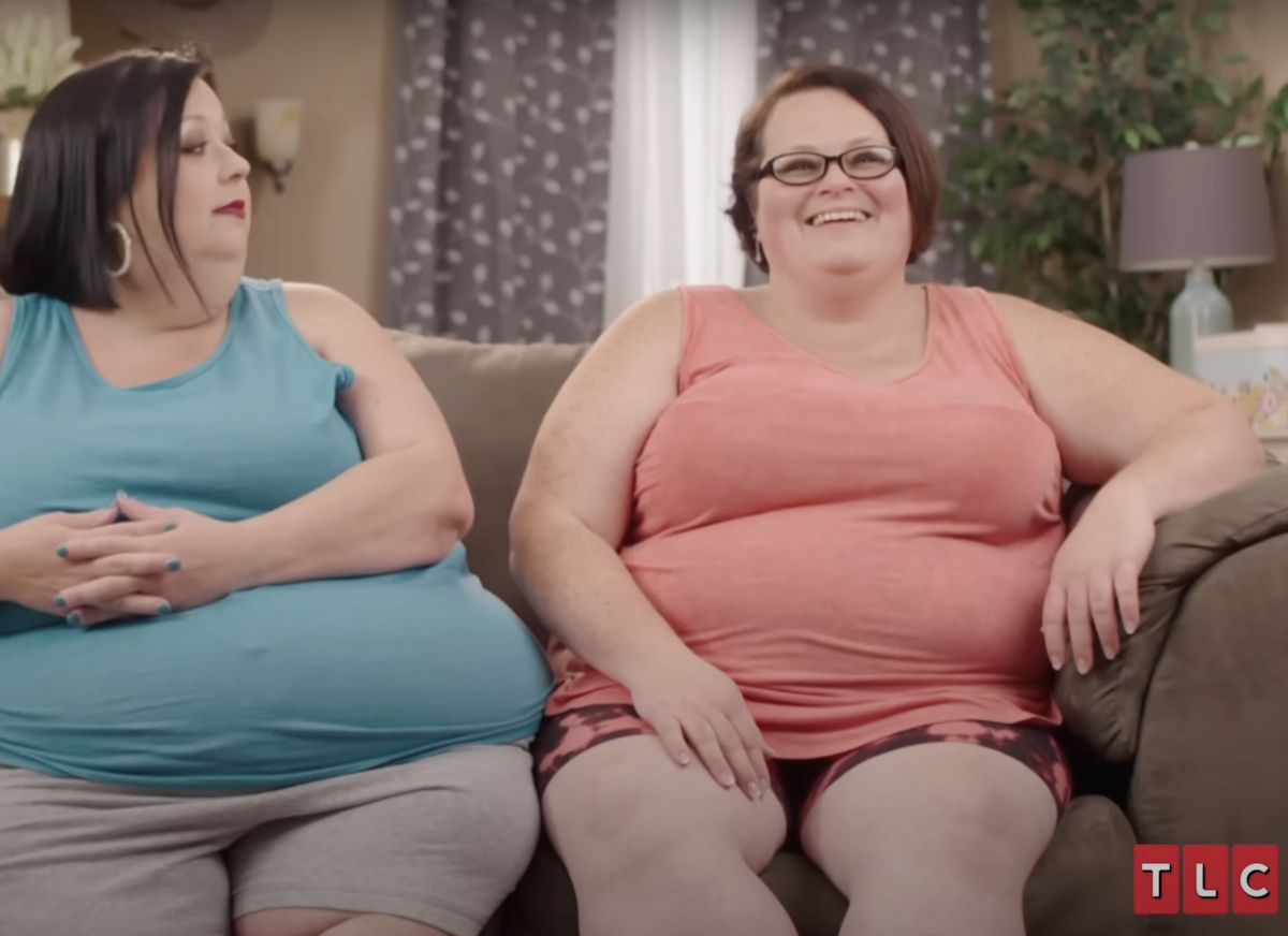 Meghan Crumpler looks at Tina Arnold during a confession for '1,000-lb Best Friends'