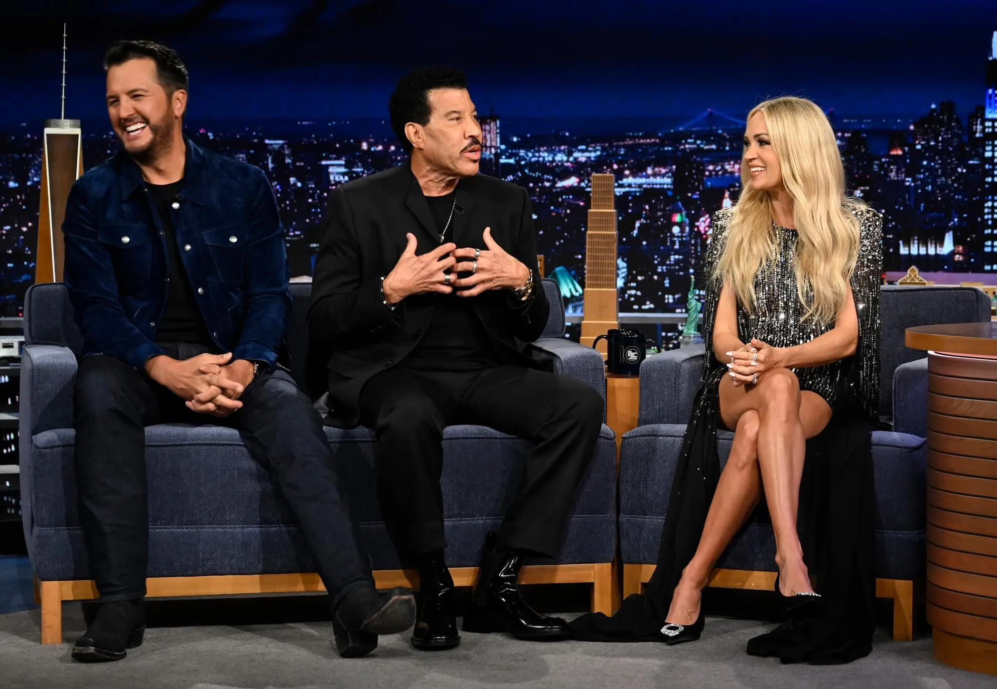Luke Bryan, Lionel Richie, and Carrie Underwood
