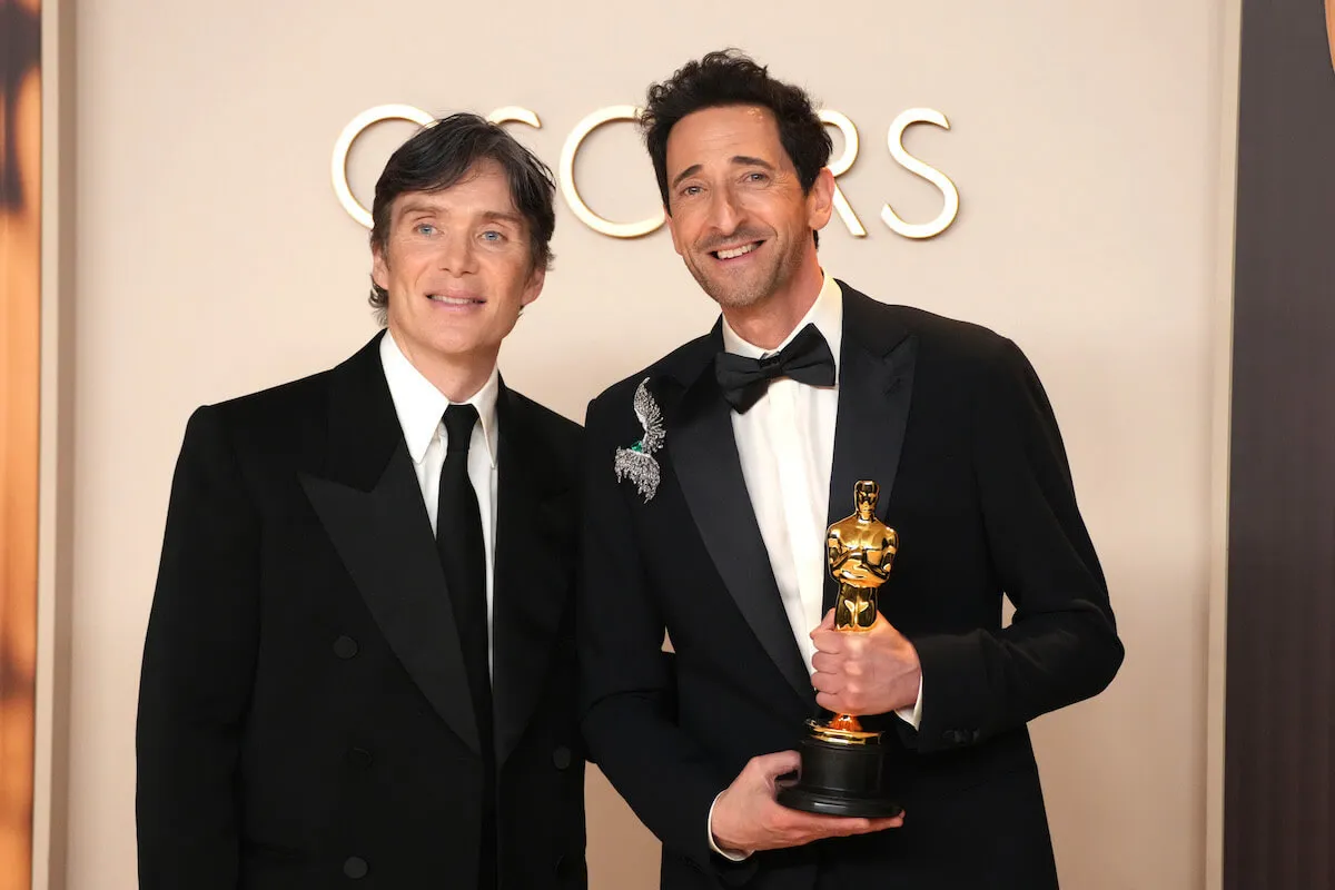 Cillian Murphy and Adrien Brody at the 2025 Oscars