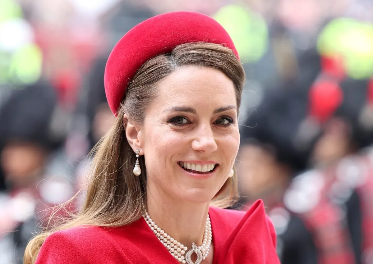 Kate Middleton smiles as she attends the celebrations for 2025 Commonwealth Day at Westminster Abbey