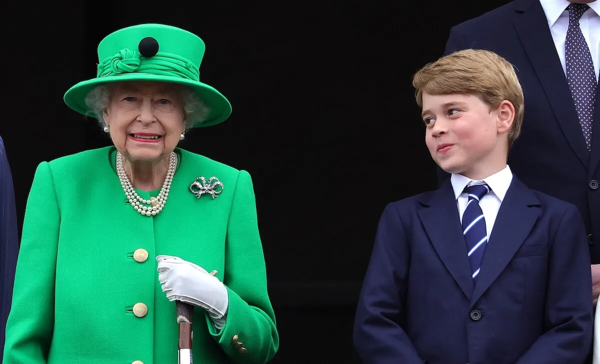 Queen Elizabeth II and Prince George in 2022
