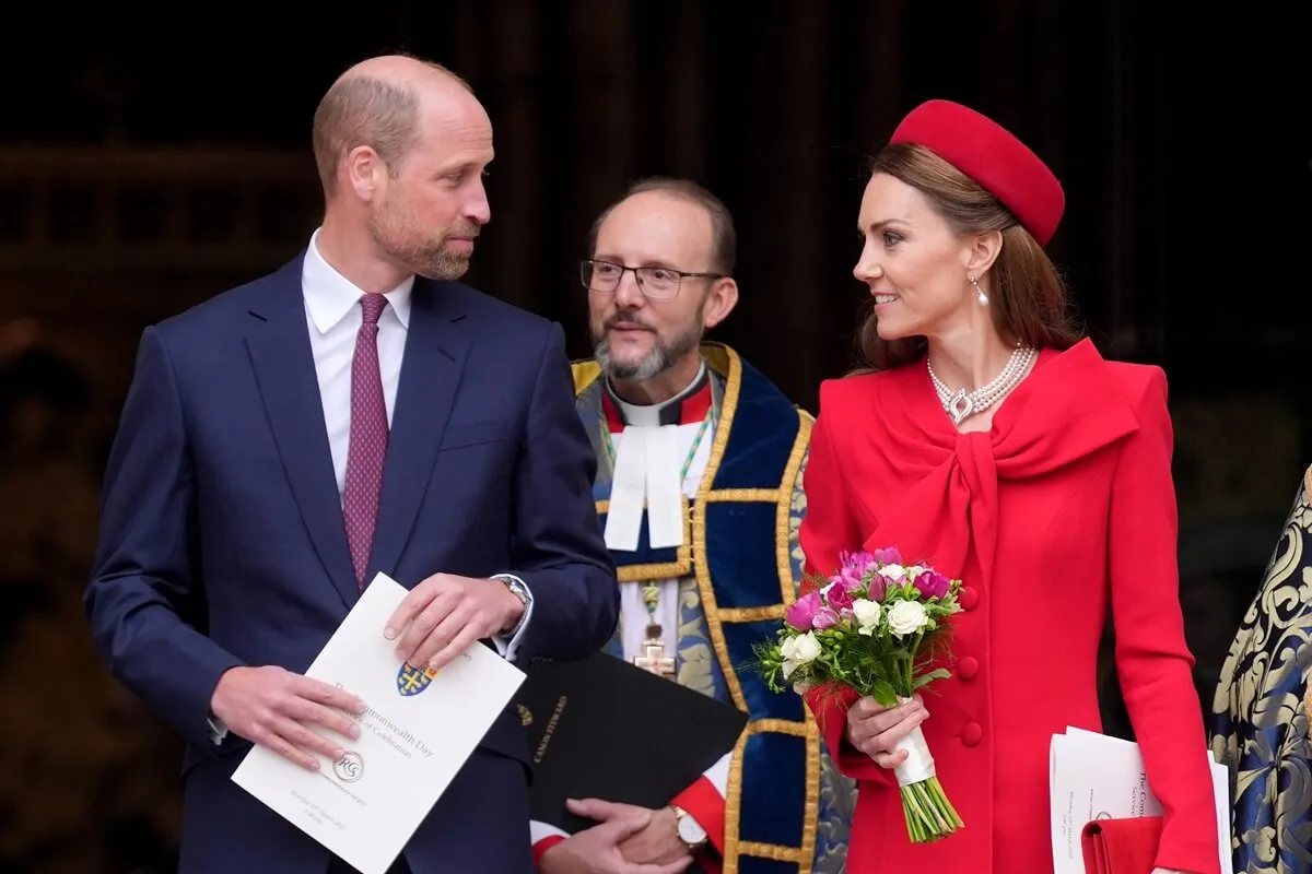 Prince William and Kate Middleton leave after attending the annual celebrations for Commonwealth Day at Westminster Abbey