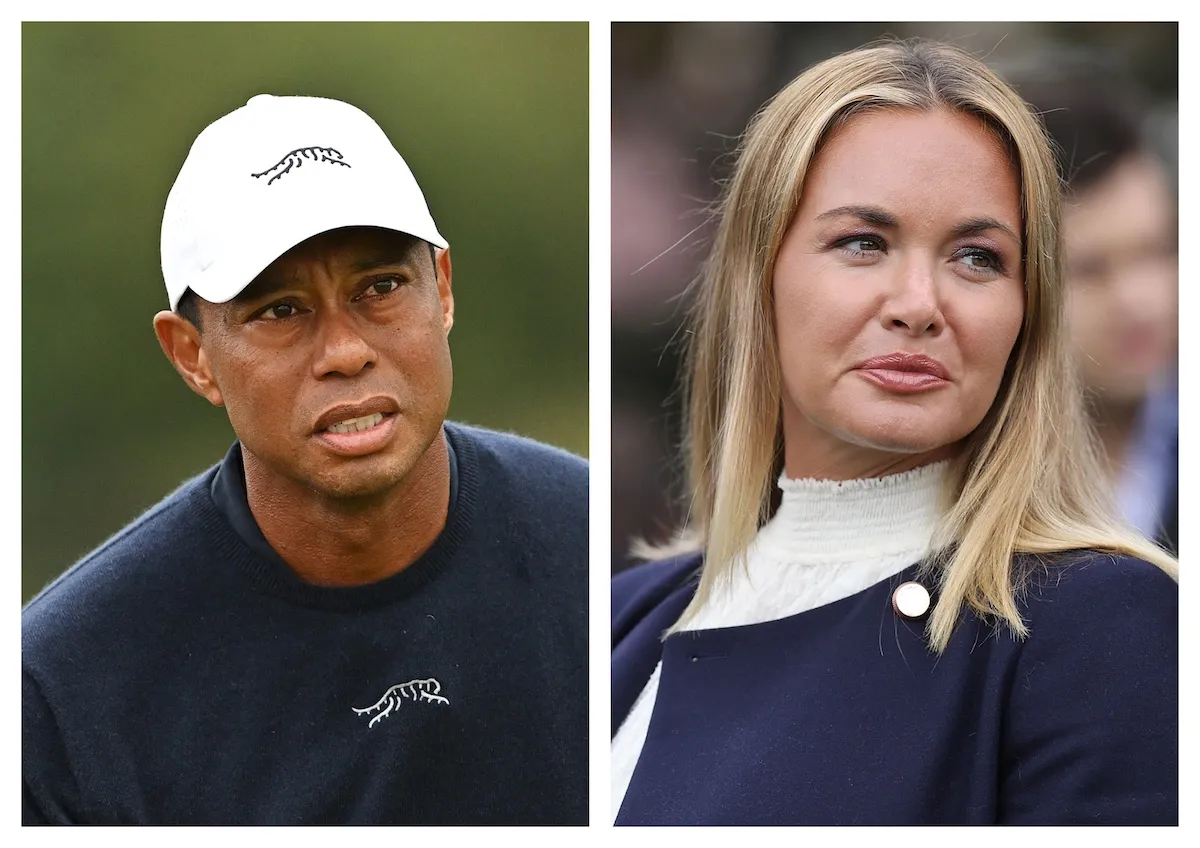 side by side photos of Tiger Woods and Vanessa Trump
