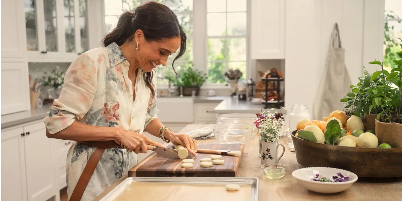 Meghan Markle on the set of the Netflix series, 'With Love, Meghan'